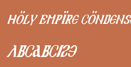 Holy Empire Condensed Italic