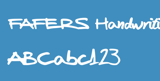 FAFERS Handwriting Font