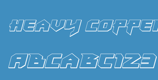 Heavy Copper 3D Italic