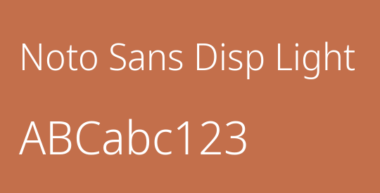 Noto Sans Disp Light