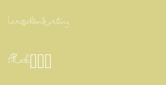 LarissaHandwriting