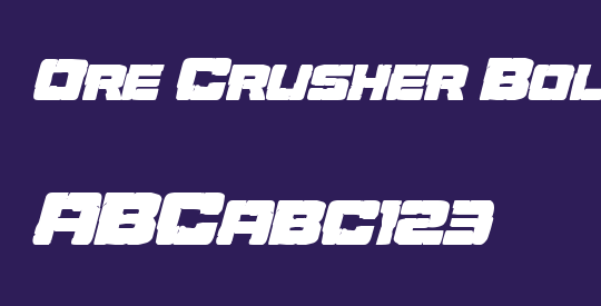Ore Crusher Bold Italic