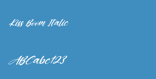 Kiss Boom Italic