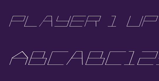 Player 1 Up Italic