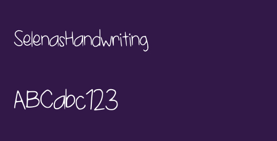 SelenasHandwriting