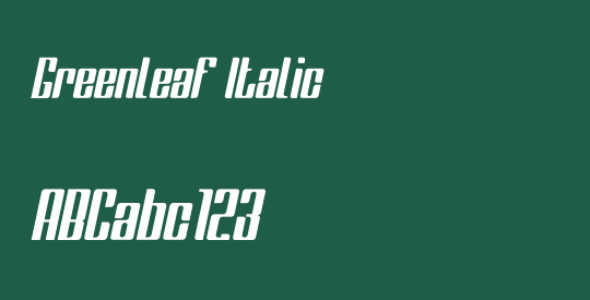 Greenleaf Italic
