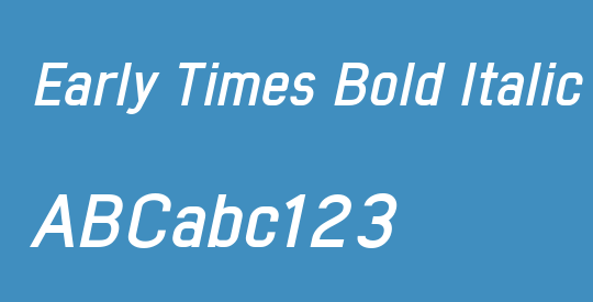 Early Times Bold Italic Demo
