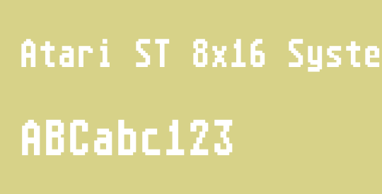 Atari ST 8x16 System Font