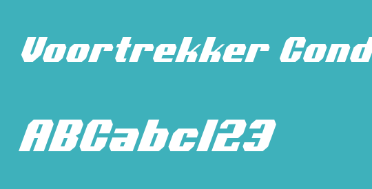 Voortrekker Condensed Italic