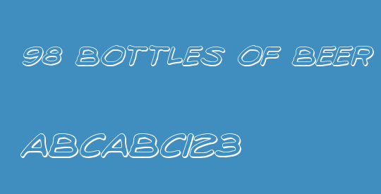 98 Bottles of Beer 3D Italic
