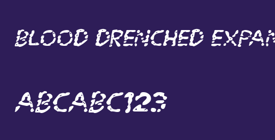Blood Drenched Expanded Italic