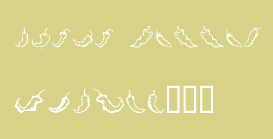 Chili Pepper Dingbats