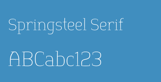Springsteel Serif