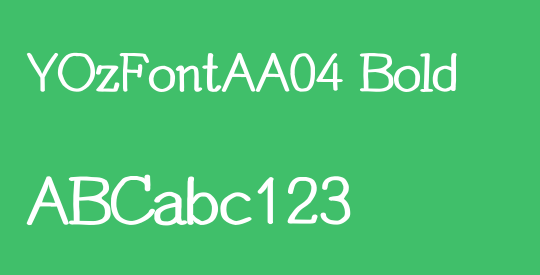 YOzFontAA04 Bold