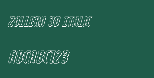 Zollern 3D Italic