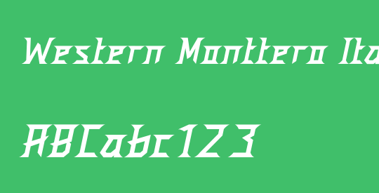 Western Monttero Italic