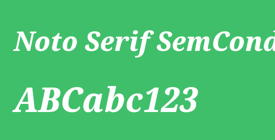 Noto Serif SemCond ExtBd