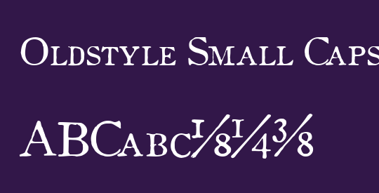 Oldstyle Small Caps