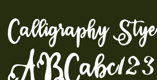 Calligraphy Stye