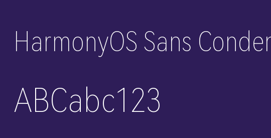 HarmonyOS Sans Condensed