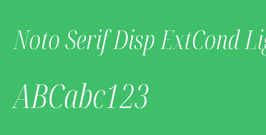 Noto Serif Disp ExtCond Light