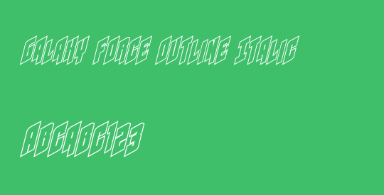 Galaxy Force Outline Italic