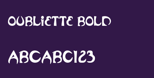 Oubliette Bold
