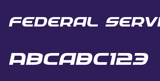 Federal Service Bold Expanded Italic