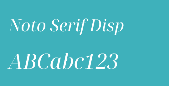 Noto Serif Disp