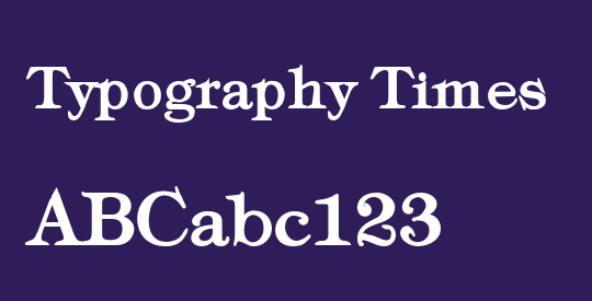 Typography Times