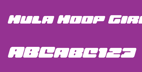Hula Hoop Girl Expanded Italic