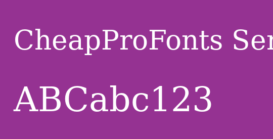 CheapProFonts Serif Pro