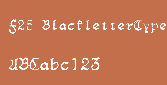 F25 BlackletterTypewriter