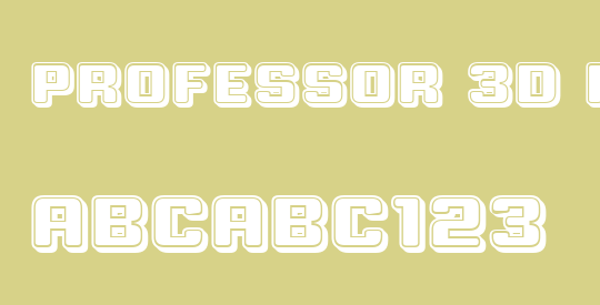 Professor 3D Filled