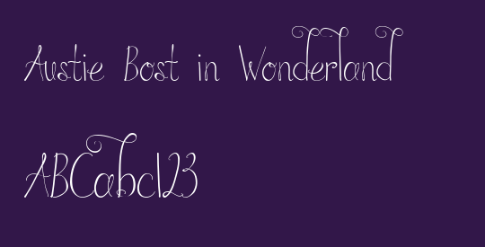 Austie Bost in Wonderland