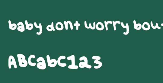 baby dont worry bout it!