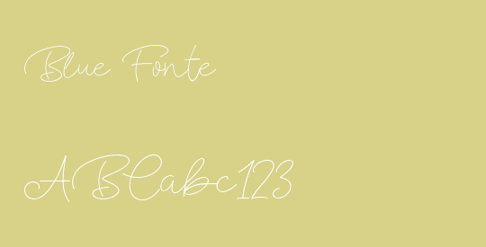 Blue Fonte