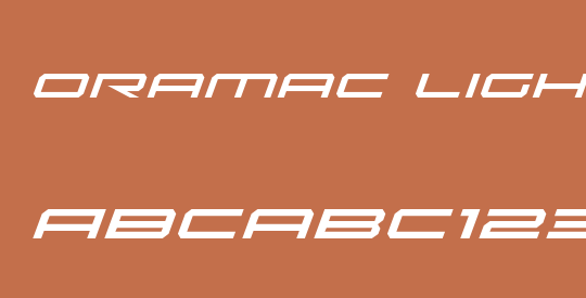 Oramac Light Italic
