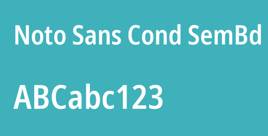Noto Sans Cond SemBd