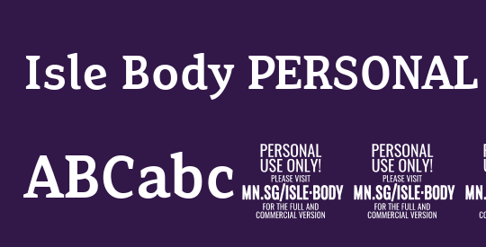 Isle Body PERSONAL USE