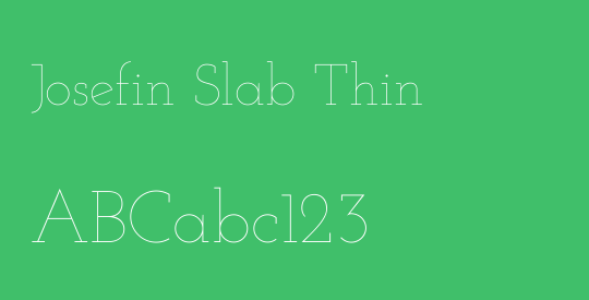 Josefin Slab Thin