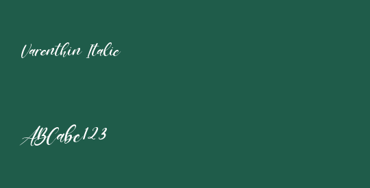 Varenthin Italic