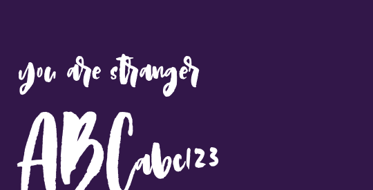 you are stranger