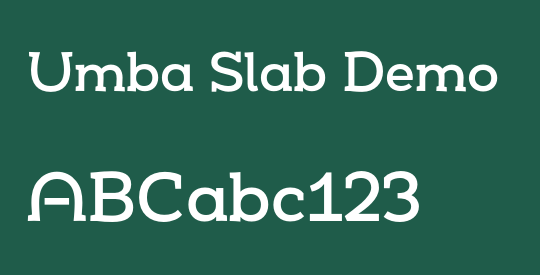 Umba Slab Demo