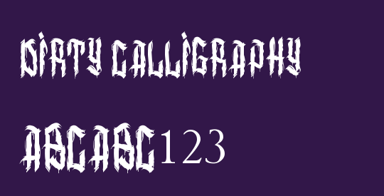 dirty calligraphy