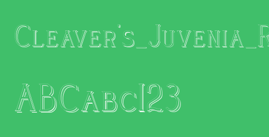 Cleaver's_Juvenia_Raised