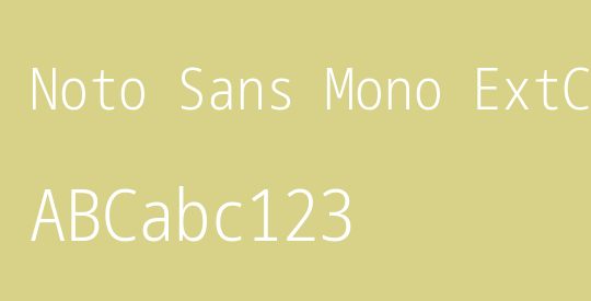 Noto Sans Mono ExtCond Light