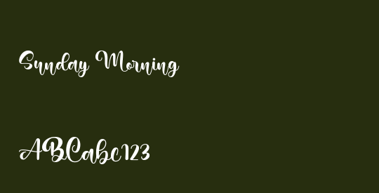 Sunday Morning