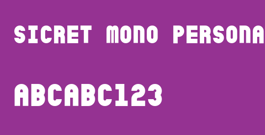 Sicret Mono PERSONAL