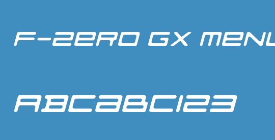 F-Zero GX Menu Font Rounded